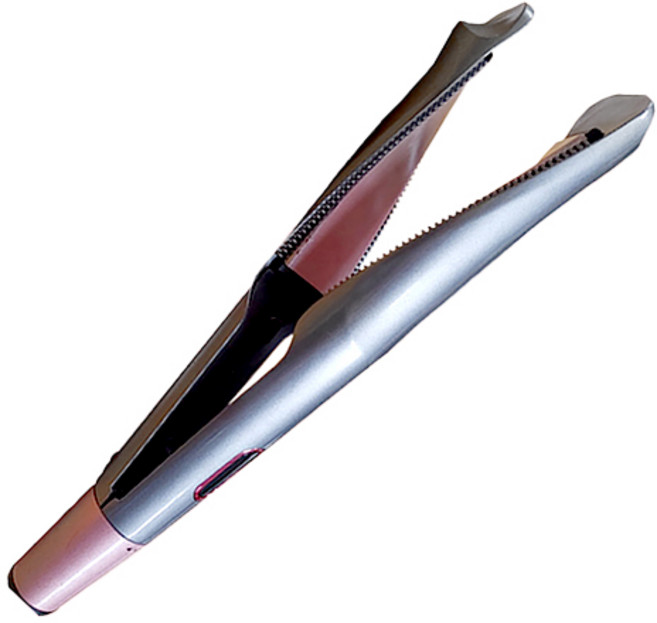 비비르뷰티 온도조절 트위스트 멀티컬 매직기 스트레이트너, WMC-236, 핑크그레이