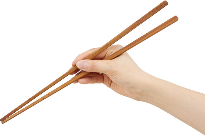 단디맘 나무 조리도구 티크 우드 원목 튀김 젓가락, 브라운, 1개