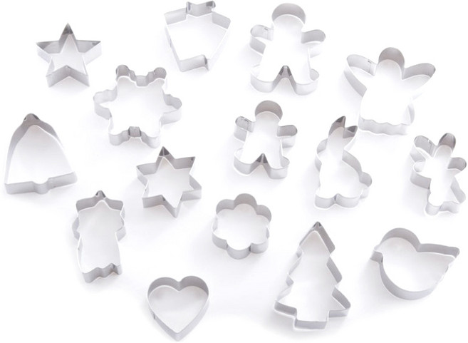 이홈베이킹 스텐 쿠키 커터 15종 세트, 1세트