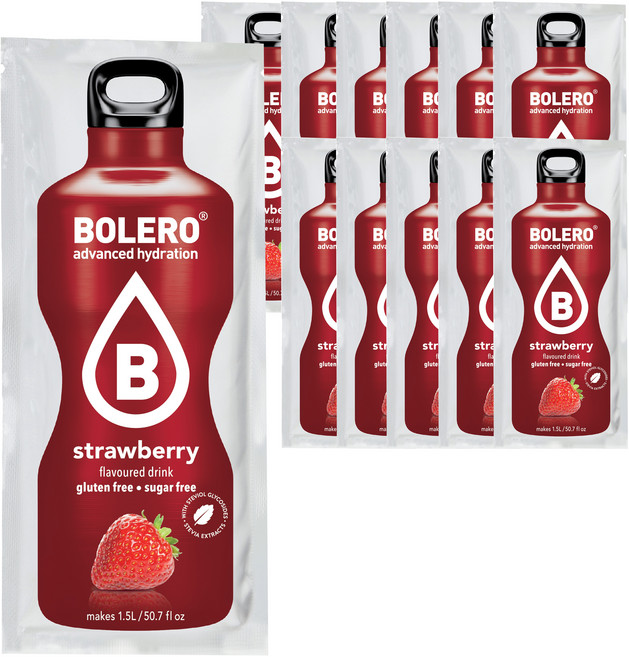 BOLERO 2kcal無糖水果水 大容量飲料 草莓, 9g, 1入, 12個