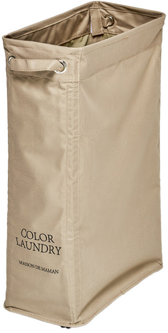 달팽이리빙 드마망 이동식 빨래바구니 슬림, 브라운