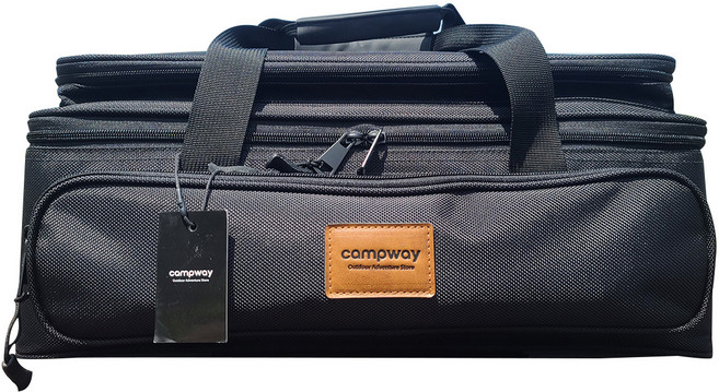 캠프웨이 멀티 캠핑 단조팩 고급형 가방, 블랙, 1개