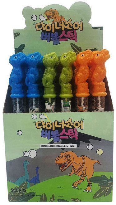 다이너소어 버블스틱 비누방울 3종 x 8p, 혼합색상, 1세트