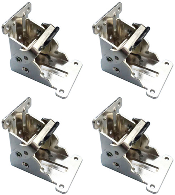 E.T.SHOP 접이식 테이블 상다리 좌우겸용 브라켓 4p, 실버, 4개