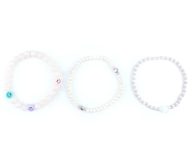 원석 비즈 레이어드 팔찌 만들기 3종 DIY KIT, 타입 3 라이트 핑크, 1세트