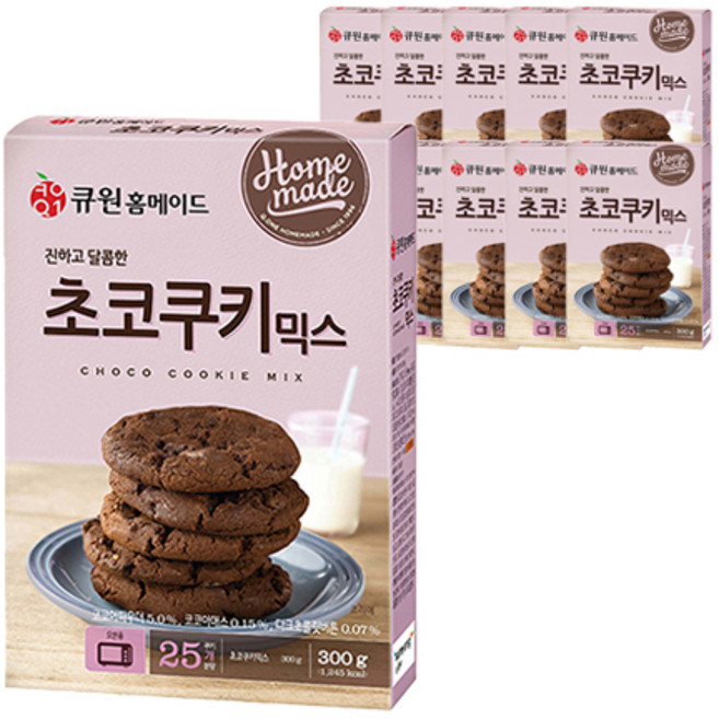 큐원 홈메이드 초코쿠키믹스, 300g, 10개