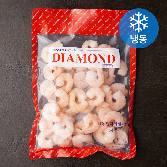 DIAMOND 흰다리 자숙 새우살 39~47미 (냉동), 200g, 1개