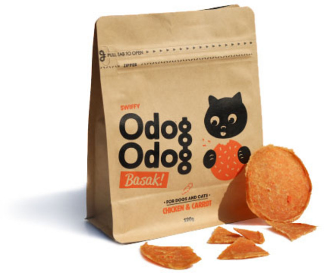 스위피 반려동물 오독오독 바삭 생식 간식, 당근, 120g, 1개