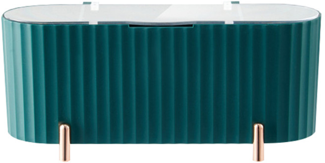 화장솜 퍼프 수납함, 그린, 1개