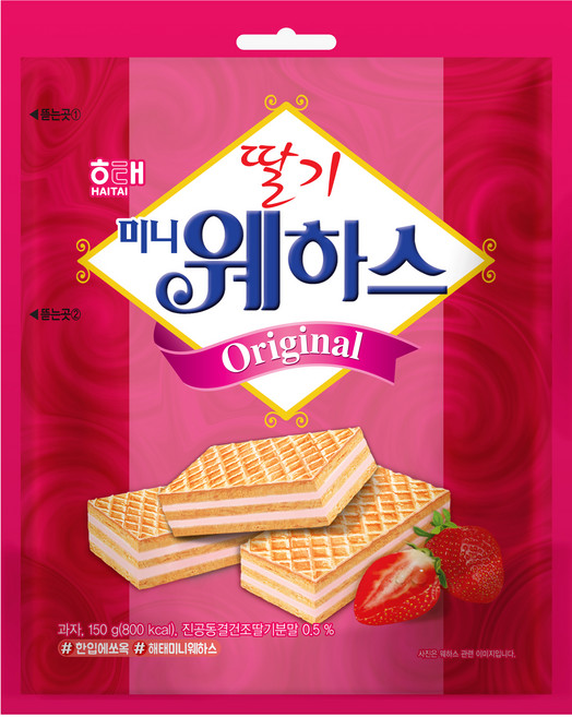 해태제과 딸기 미니 웨하스, 150g, 1개