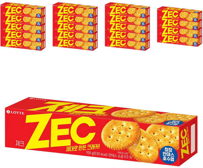 롯데제과 제크, 100g, 20개