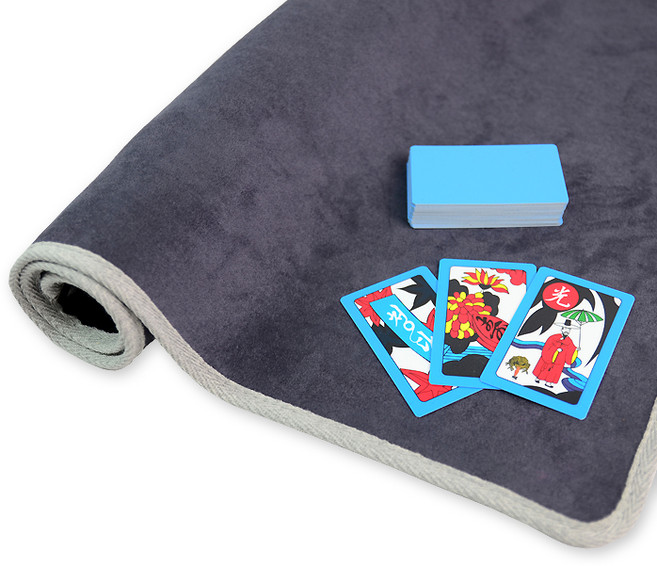 서하의집 빅사이즈 대형화투 + 인조세무 화투 놀이매트 세트, 블루(화투), 매트(그레이), 1개