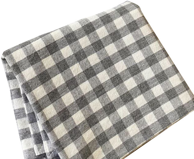 목화베리 키친크로스 테이블매트, 그레이체크, 1개