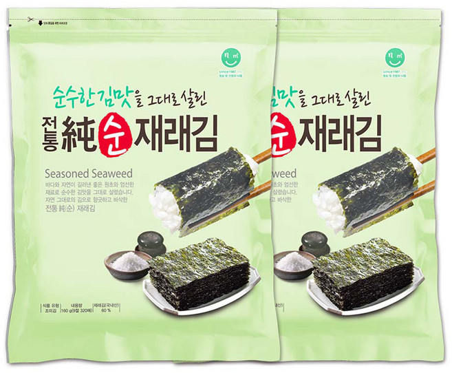 전통 순 재래김 320p, 160g, 2개