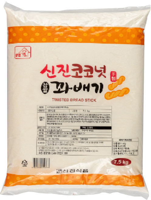 신진식품 코코넛 찹쌀 꽈배기 가루, 1개, 7.5kg