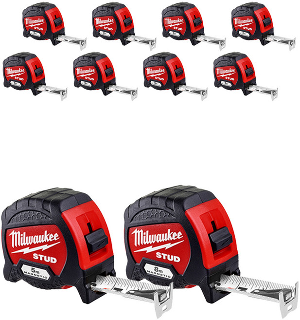 밀워키 스터드 마그네틱 줄자 5m 48-22-9706 + 8m 48-22-9707 세트, 5세트