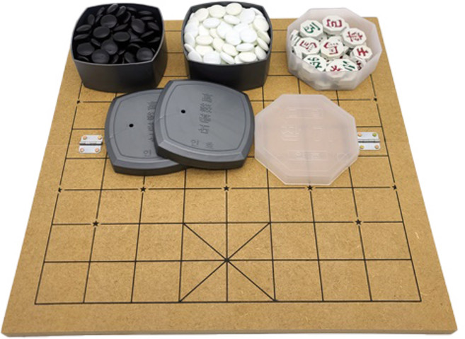 인효바둑 바둑판 + 바둑알 + 장기알, 혼합색상, 1세트