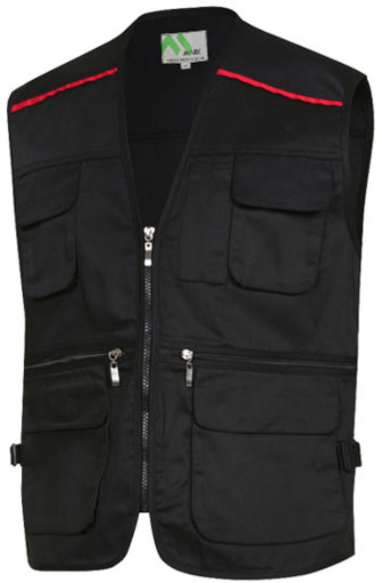 MARK Apparel 夏季用 TC 安全背心 MK-172, 1個, 黑色