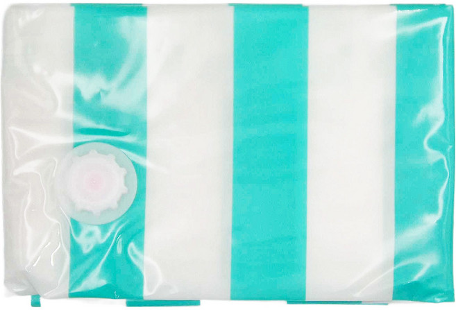 mohe 木暉居家 收納博士台灣代理 立體真空壓縮袋 綠色條紋 900g, 10入, 1組