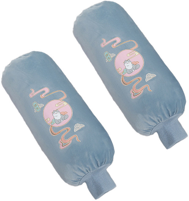 더나은날 고양이달 소매 보호 시보리 달린 팔토시 YT_RI399, 블루