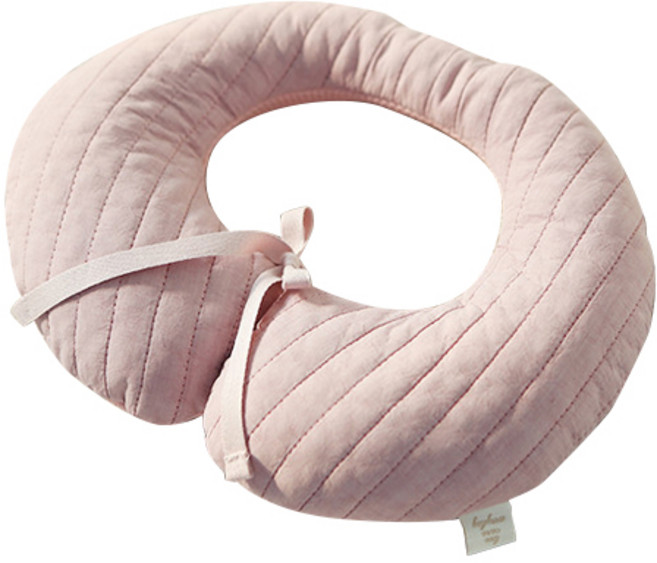 마롤로뜨 유아용 100수 누빔 유모차 카시트 목쿠션, 인디핑크