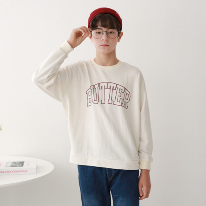 아동용 CR 버터 레터 맨투맨