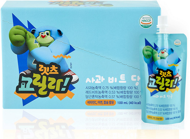 일화 렛츠고릴라 ABC 사과비트당근 키즈음료, 100ml, 10개