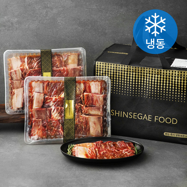신세계푸드 호주산 양념포갈비 2개입 세트 (냉동), 3kg, 1세트