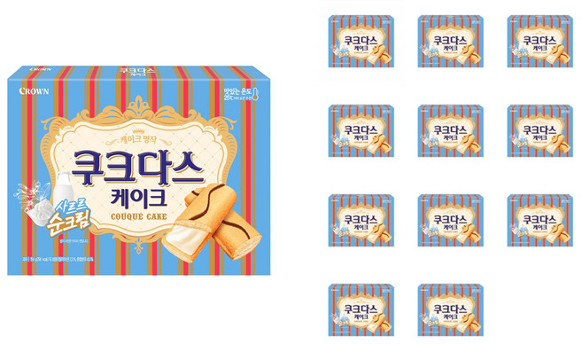 쿠크다스 케이크, 154g, 12개