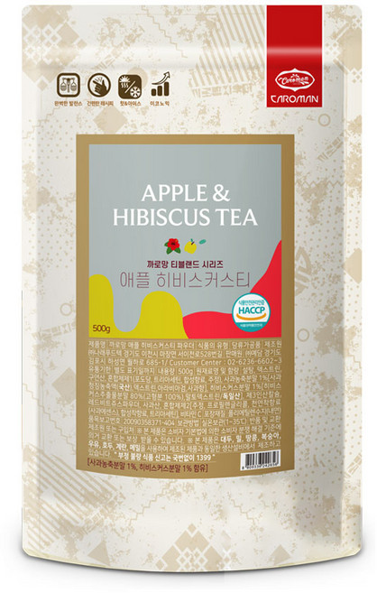 까로망 애플 히비스커스티 파우더, 500g, 1개, 1개입