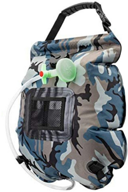 제이지 간이 휴대용 워터펌프 캠핑 샤워 백 20L, 밀리터리, 1개