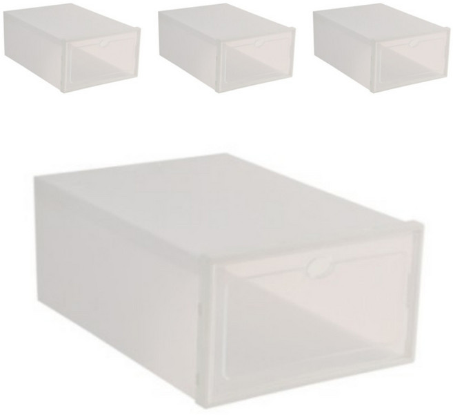 솔브리빙 플라스틱 신발 정리함 대형, 투명, 4개