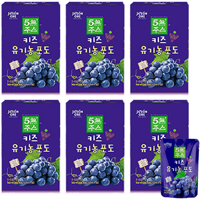 자연원 5무 주스 키즈 포도, 60개, 100ml
