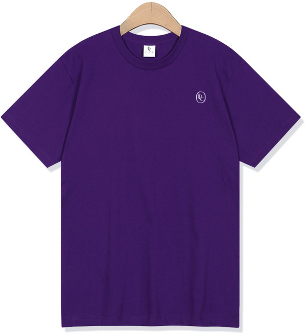 디엘크리 남녀공용 빅사이즈 시그니처 스몰로고 반팔 티셔츠