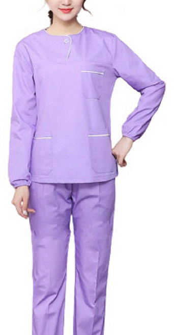 Rabolpe 女性用 美容院 工作 護士服 長袖