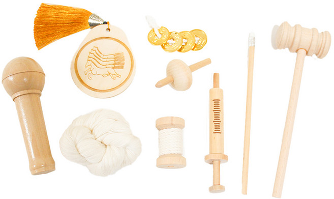 파티렐라 우드 돌잡이 9종 세트, 혼합색상, 1세트