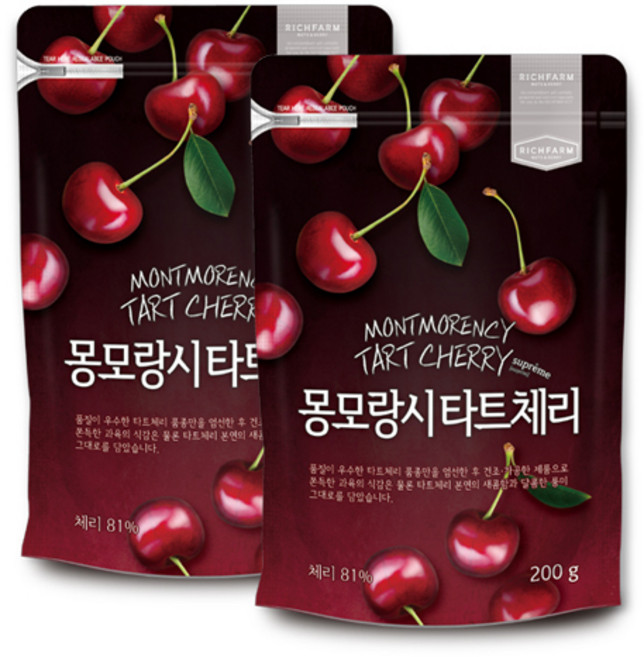 리치팜너트 몽모랑시 타트체리, 2개, 200g