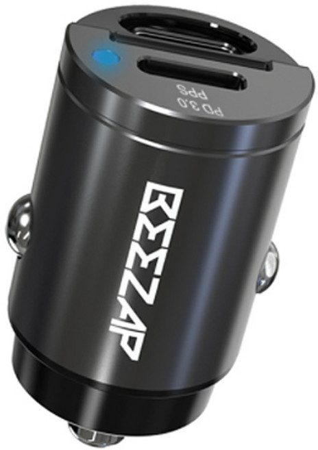 비잽 30W 듀얼C타입 초미니 차량용 충전기, BZD30, 블랙