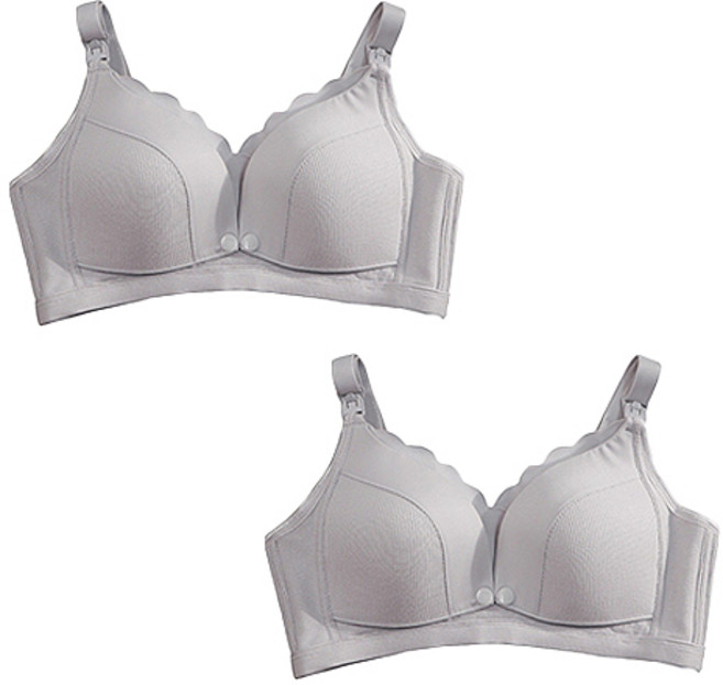 더블유비비 구름 레이스 클립 버튼형 수유브라 WBO503 2p