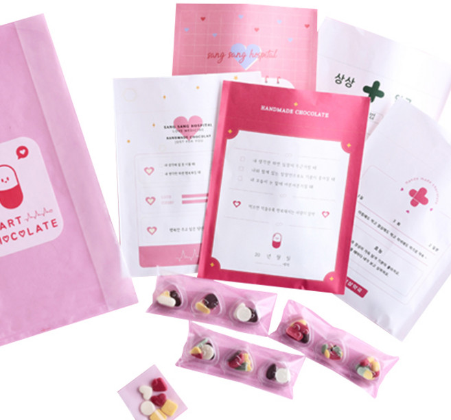 상상앤드 사랑의 묘약 발렌타인데이 초콜릿 만들기 세트, 12종, 1세트
