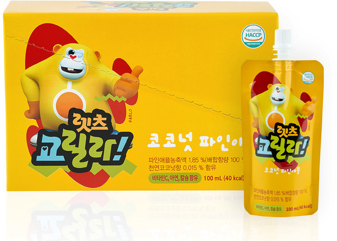 일화 렛츠고릴라 코코넛파인애플 키즈음료, 100ml, 10개