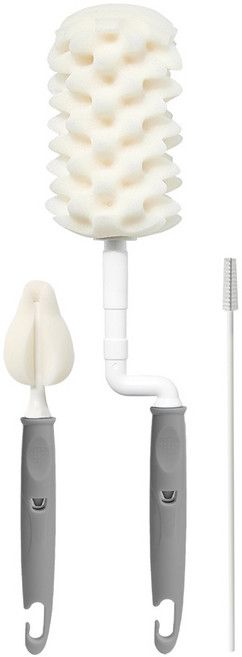 리에또베이비 빅스펀지 젖병솔 3종 세트, 모던그레이, 1세트