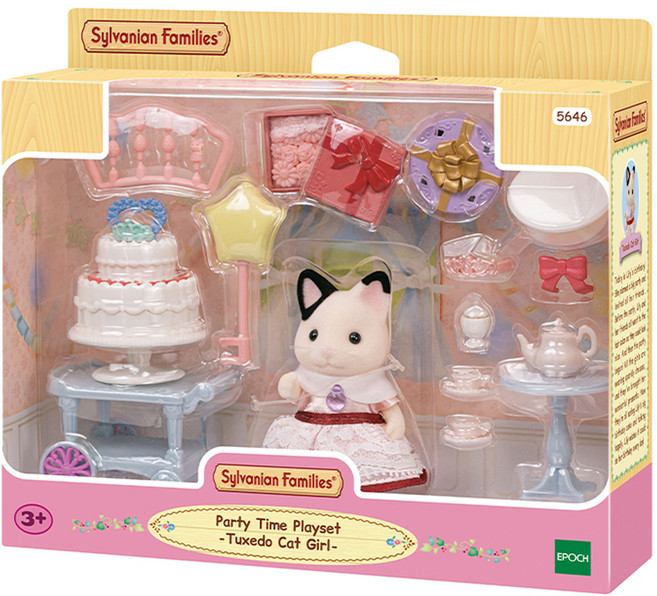 실바니안패밀리 턱시도 고양이의 파티 플레이 피규어 세트 5646, 1개
