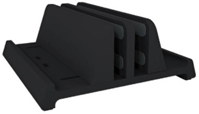 오펜트 노트북 맥북 클램쉘 수직 거치대 스탠드 4in1, 블랙