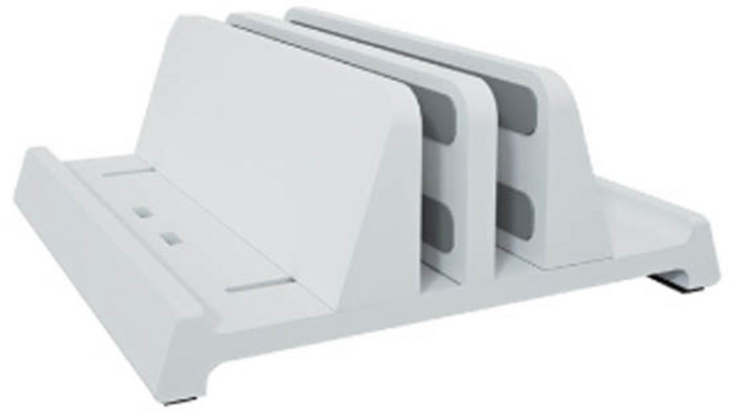 오펜트 노트북 맥북 클램쉘 수직 거치대 스탠드 4in1, 화이트