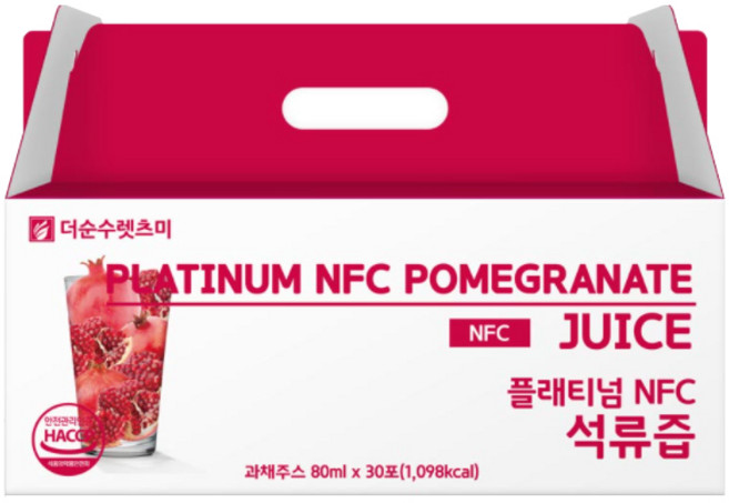 렛츠미 플래티넘 NFC 석류즙 30p, 2400ml, 1박스