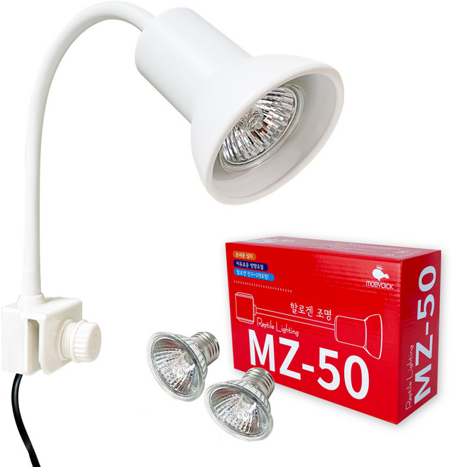 모비딕 거북이 할로겐 조명 + 전구 2P, 화이트, 1세트