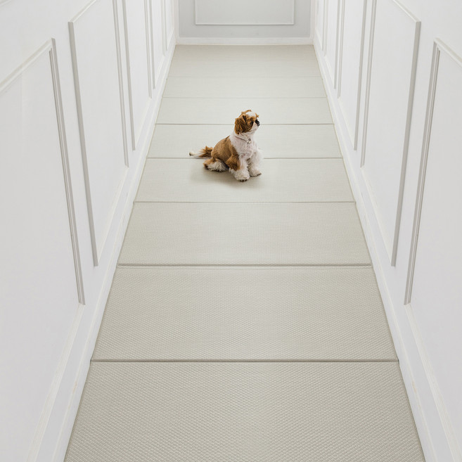 디팡 펫플레이 강아지매트 폴딩타입 100폭, 시크 크리미, 1개