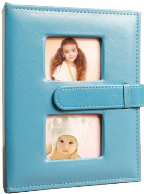 민성컴퍼니 가죽 사진첩 23 x 19 x 5.5 cm, 블루, 50매