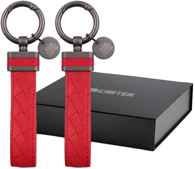 카템 감탄 리얼 쉽스킨 키링 CT317, 레드, 2개